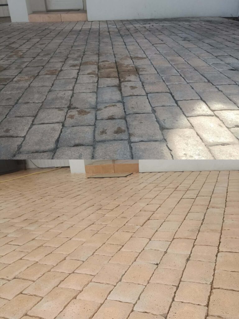 Czyszczenie kostki brukowej
